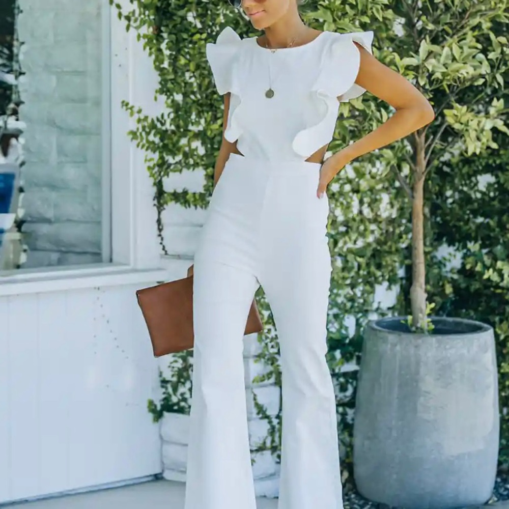 Vici White Jumpsuit worn once!
